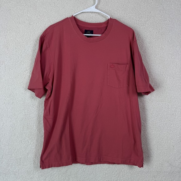Brooks Brothers 346 Shirt Mens XL Red Pocket Crewneck Casual 100% Cotton Classic - Picture 1 of 6